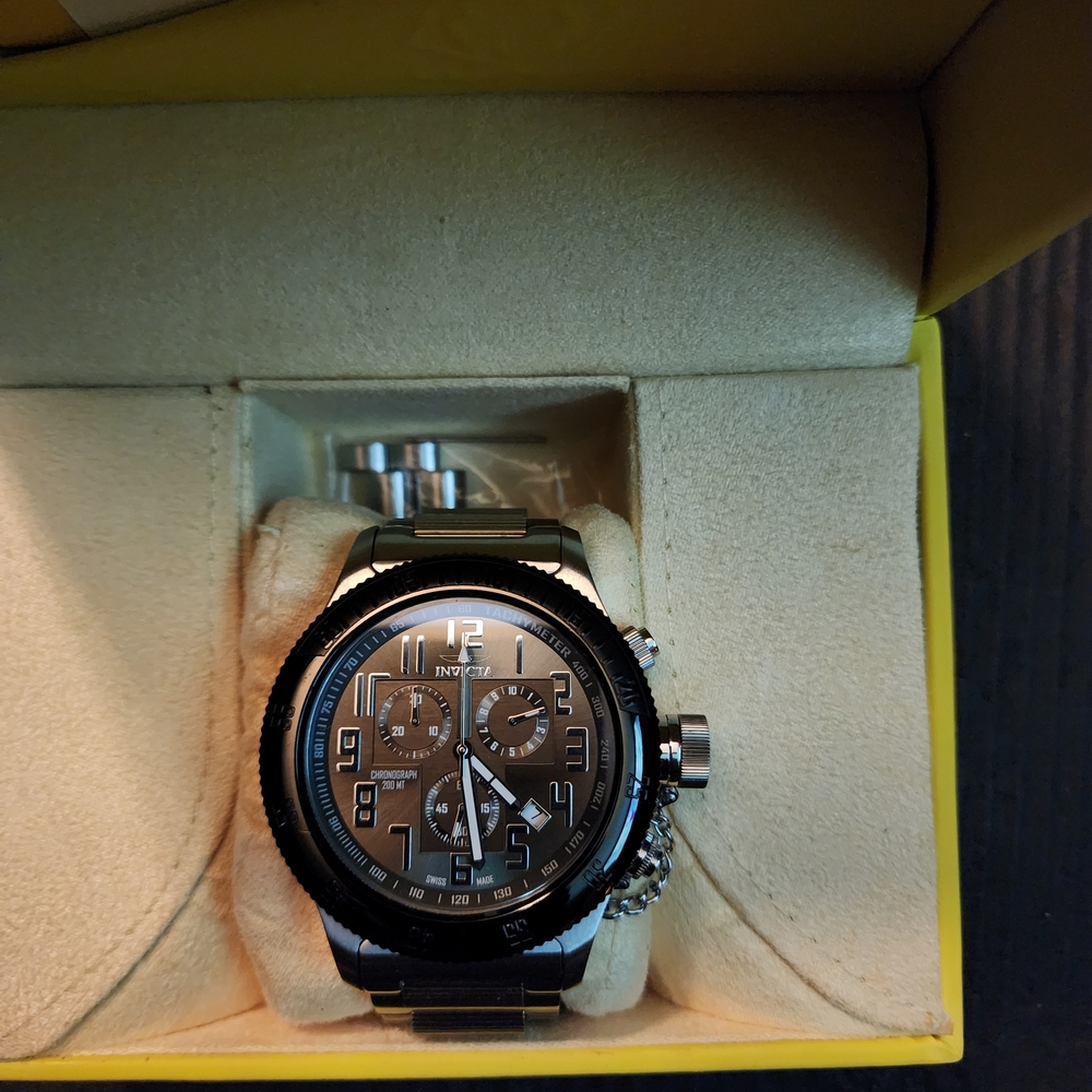 Invicta Black and Silver Men's Watch
